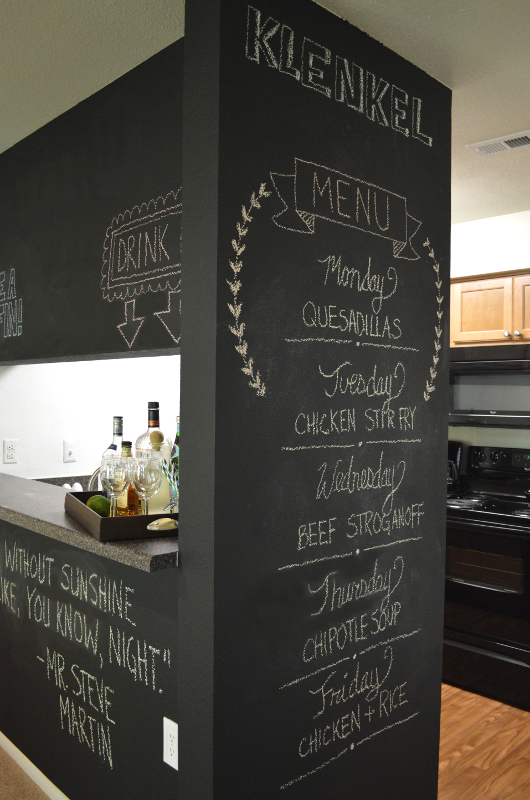 It's Katie, Darling !: Home Design: DIY Blackboard Wall |  Kitchen.