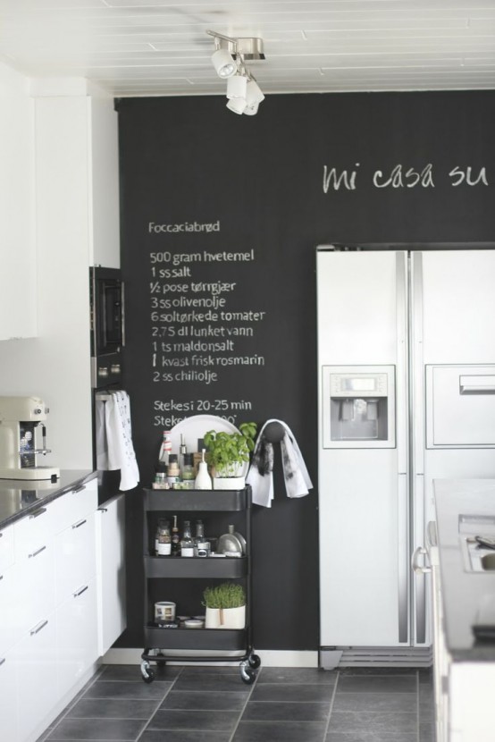 35 creative chalkboard ideas for kitchen decoration - DigsDi