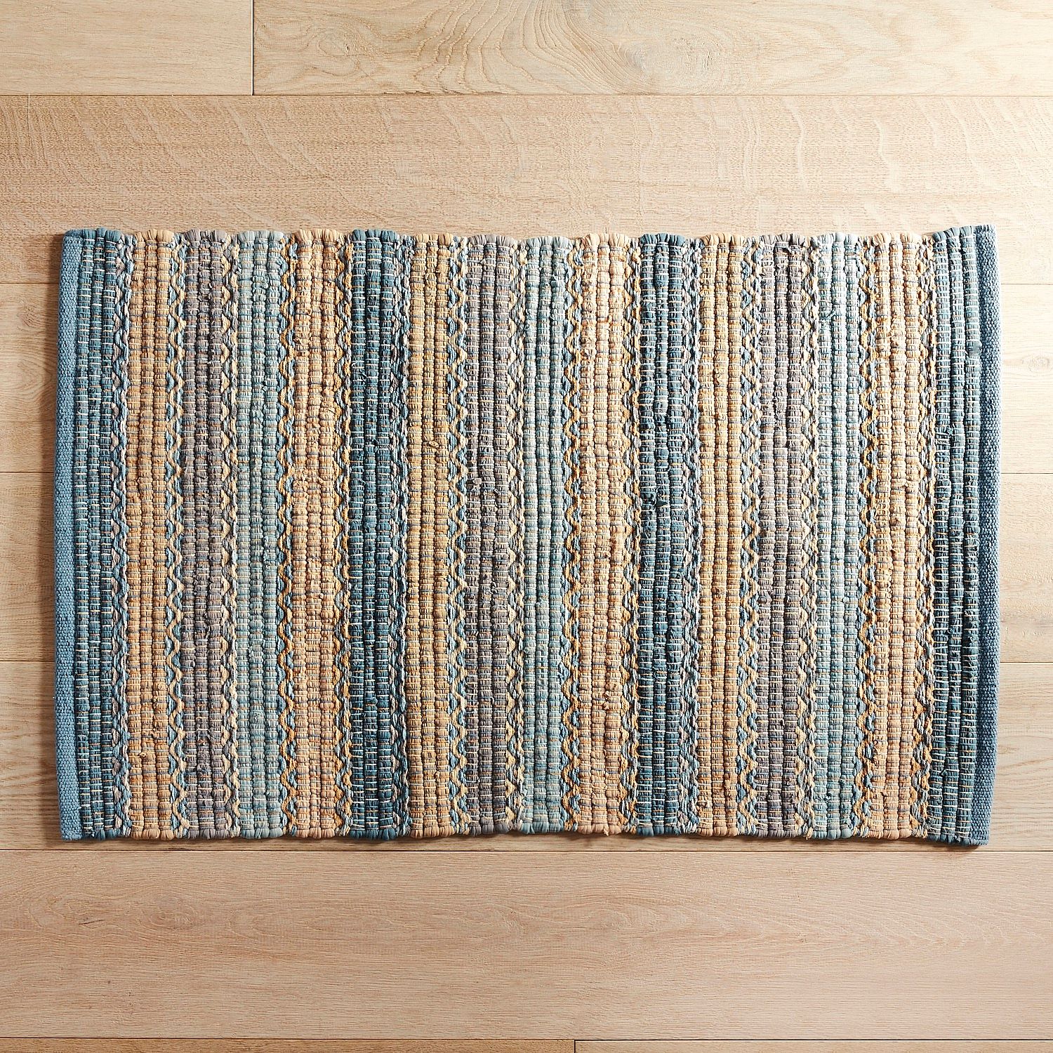 Kitchen rugs Tuscany striped blue 2x3 rug JFKODLC
