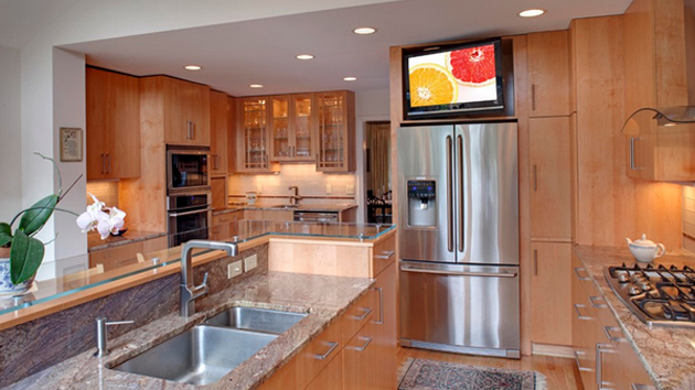 20 fantastic flat screen TV units in the kitchen |  Home design love
