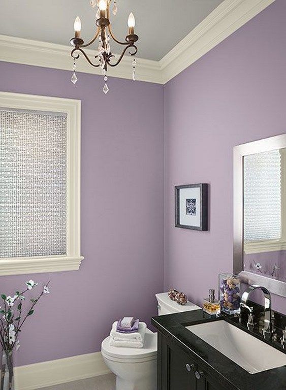 Lavender bathroom color idea |  Purple bathroom decor, lilac.