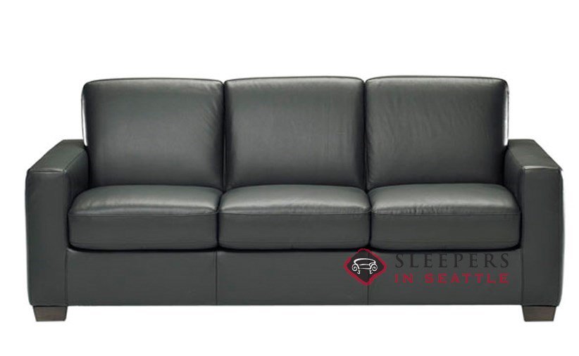 Leather Sofa Queen Size Sofa Beds Natuzzi B534 Sleeping Solutions Belfast Black Leather Sofa (Queen) HDKNBRS
