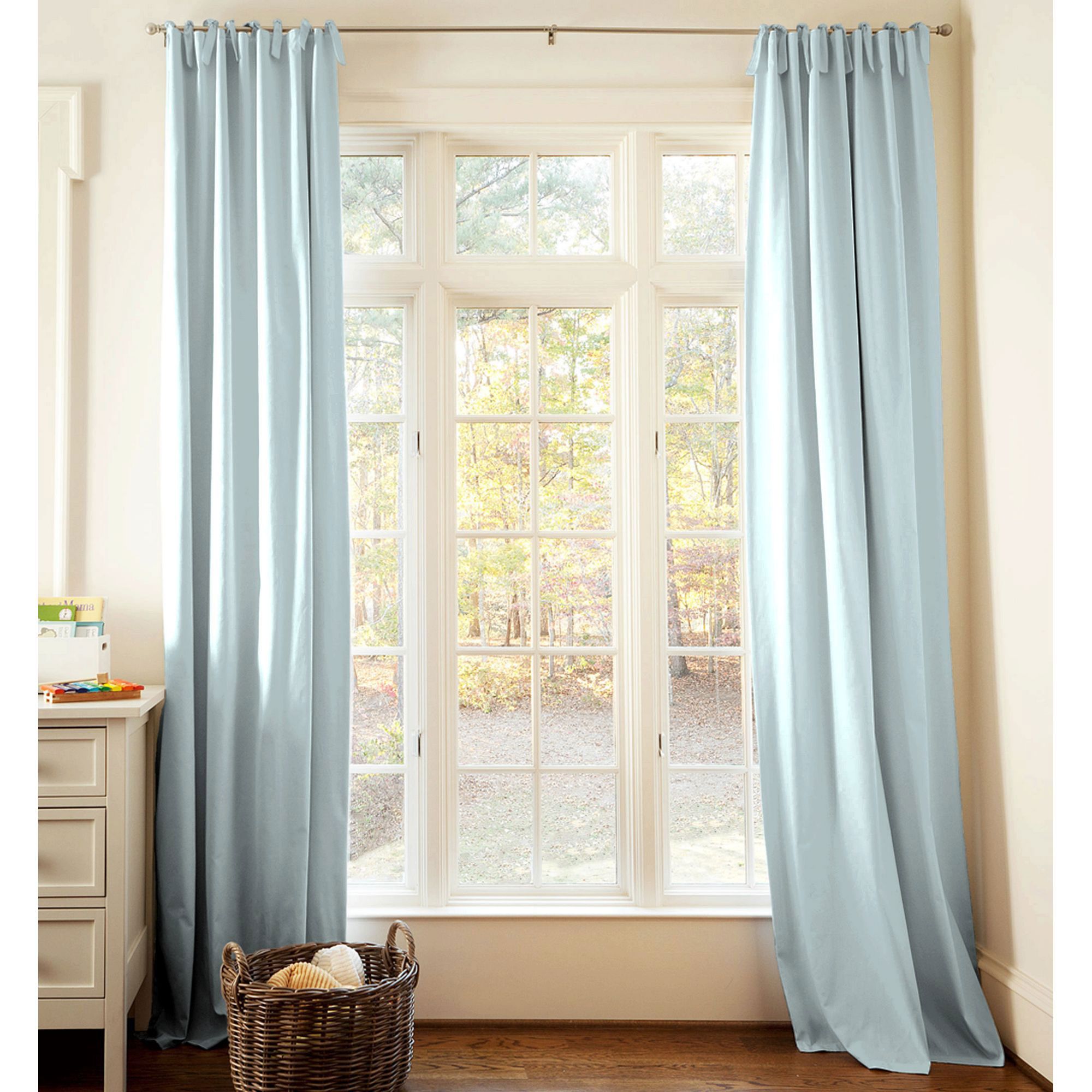 light blue single colored curtains robinu0027s egg blue drapery panel #carouseldesigns QCFAWVB