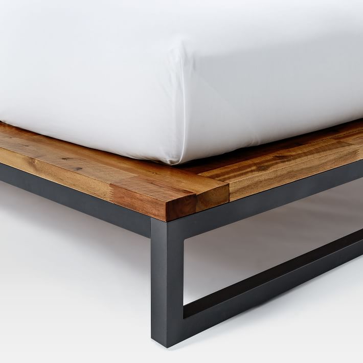 logan industrial platform bed - natural |  West Elm WXTXQNZ