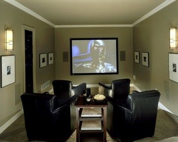 Ideas, pictures, remodeling and decoration for small media rooms |  Small.