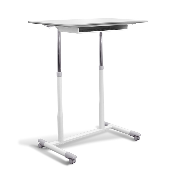 mitros height-adjustable desk in white AHYRBVR