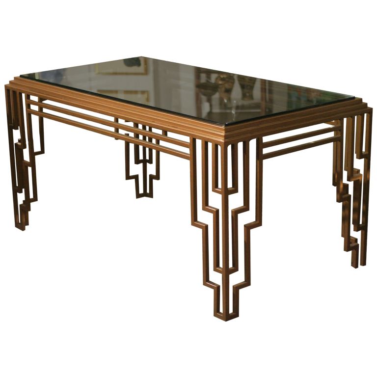 modern art deco furniture art deco style tiered geometric dining table / desk |  from a KYPNEYN