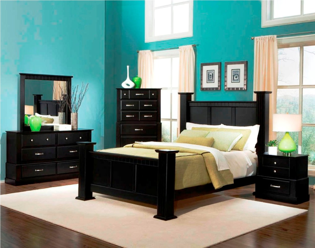 modern black bedroom furniture AEJWZGW