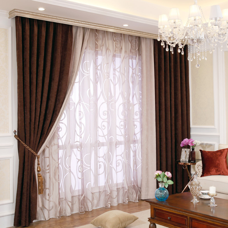 modern curtains classic and modern contemporary curtains made of chenille fabric SLVBJYT
