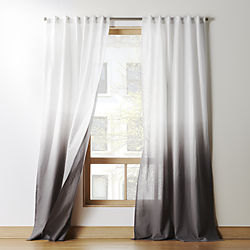 modern curtains gray dip dye curtain panel BCQCBYG