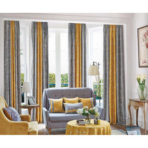 modern curtains mustard yellow and gray patterned modern long room divider curtains ZXETRQG