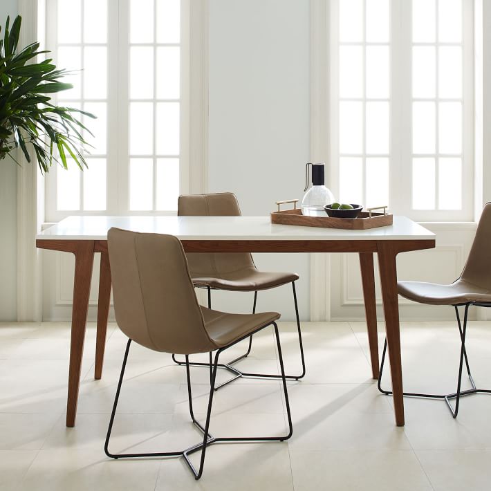 modern extendable dining table |  West Elm VNSBUHE