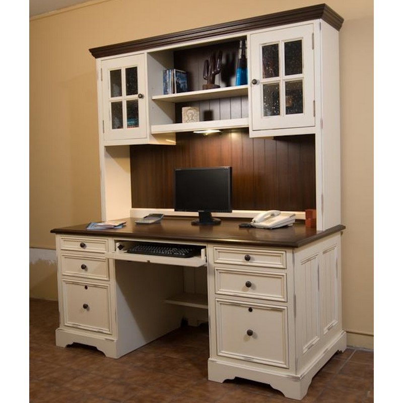 North American wooden furniture Computer desk with stall QOFIRZN