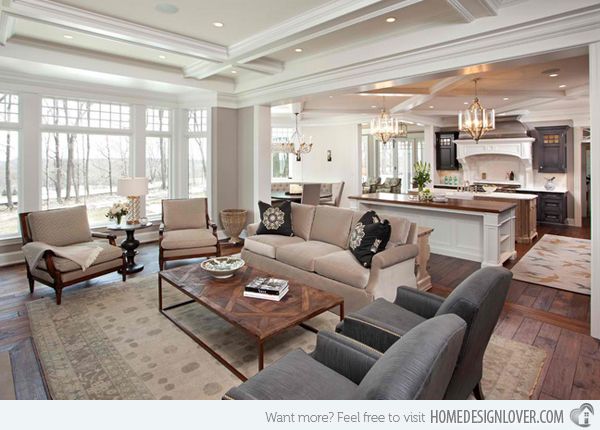 15 Close to Perfect Traditional Open Living Room Ideas |  At home .