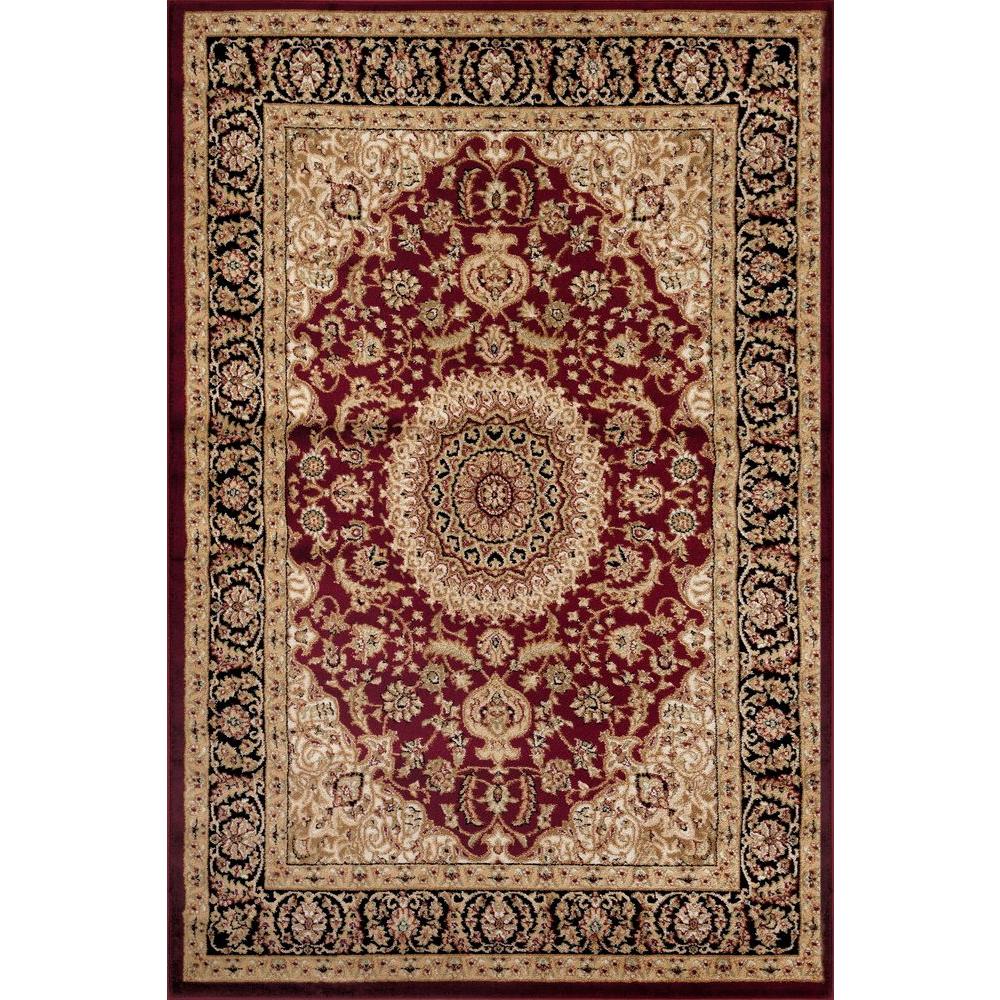 oriental rugs World Rug Gallery Traditional Oriental Medallion Design Burgundy 8 ft. x 10 KJMMEKV