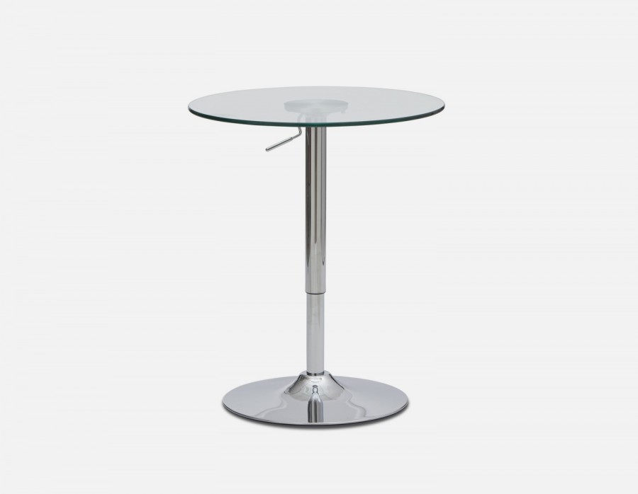 otto - round adjustable high table - chrome LLSGLKW