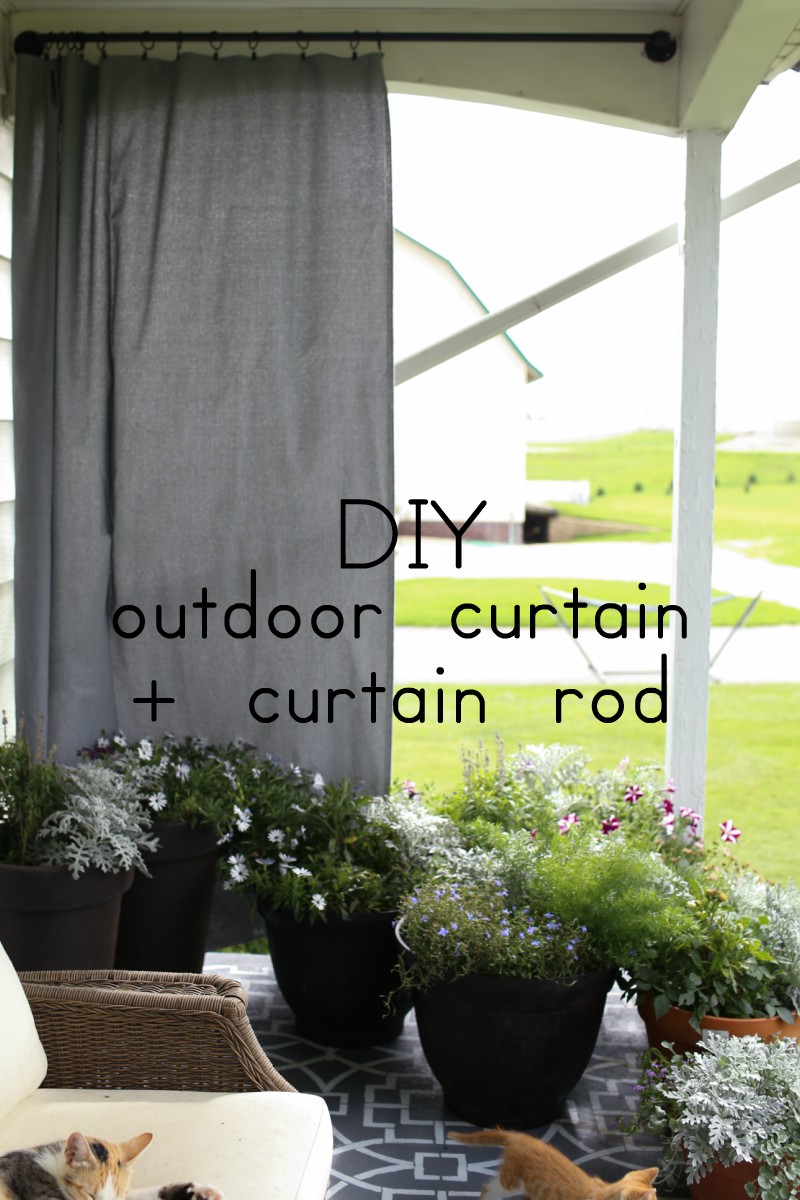 Outdoor curtains DIY outdoor curtain and curtain rod in 15 minutes or less!  the CJBVMEK