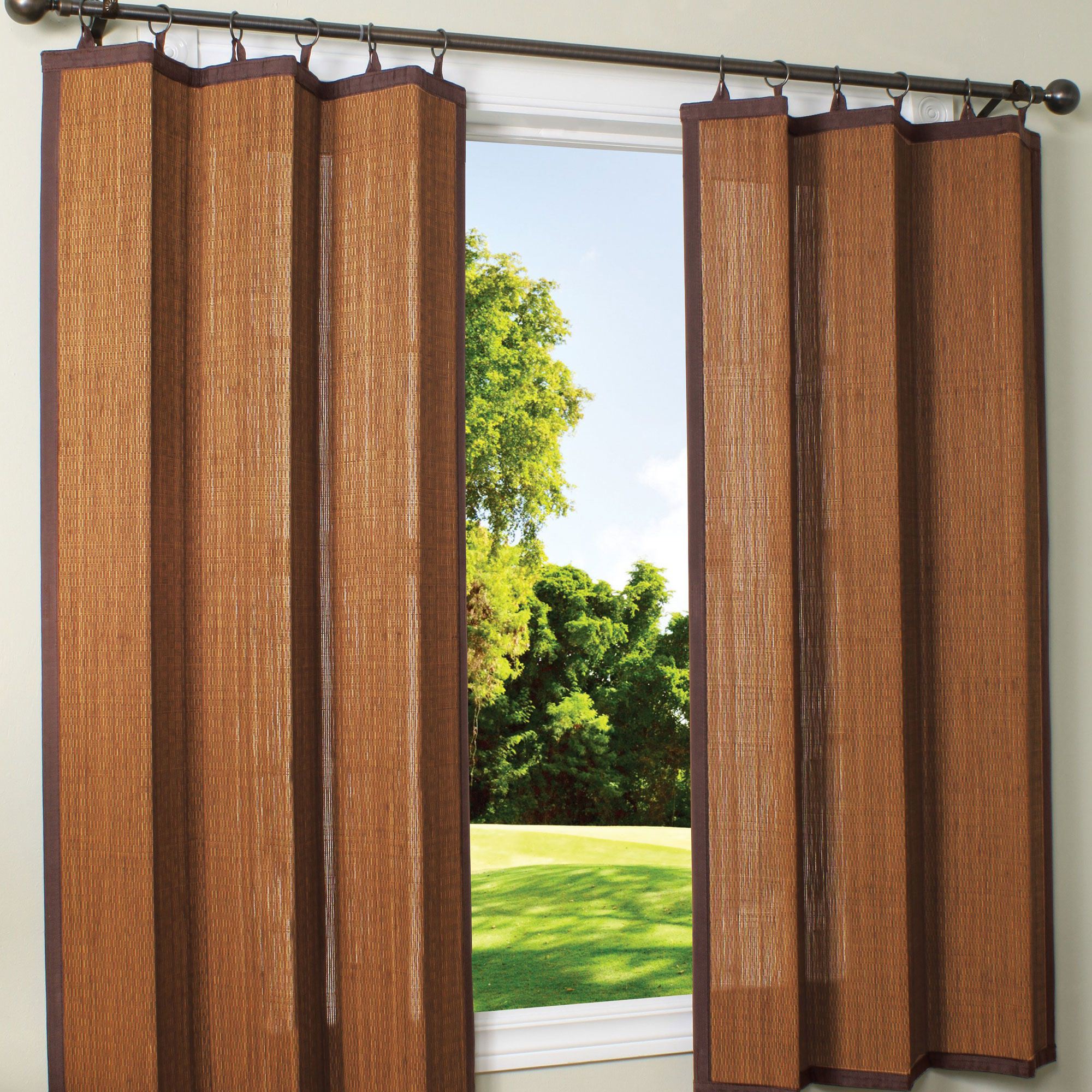 Outside curtains espresso bamboo outside curtain (40 x 63) / curtains OQBJWQZ