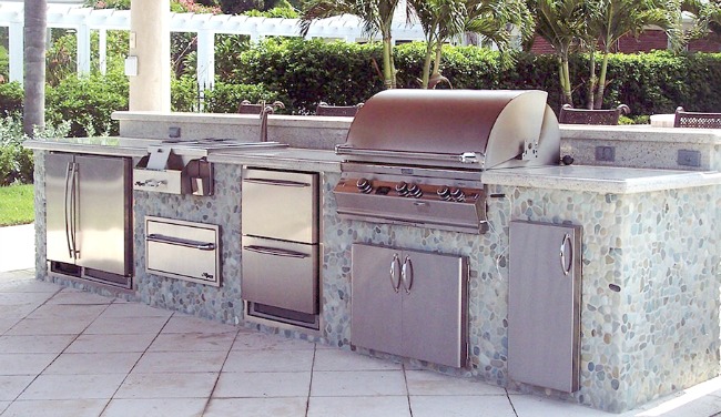 Outdoor Kitchen Appliances Fridge Grill Burner Cabinets LJCJJCS