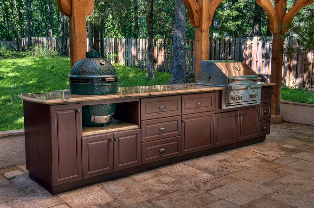 Outdoor kitchen cabinets Select Outdoor kitchen custom-made cabinets Traditional terrace RZJSRAD