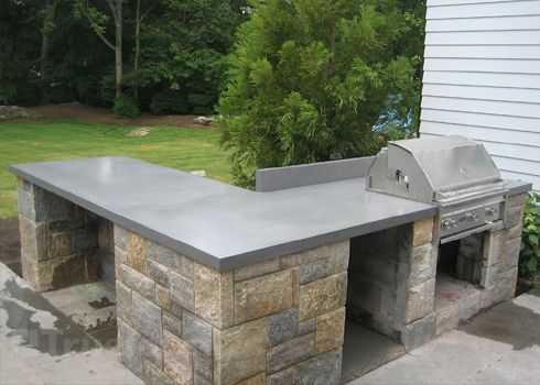 Concrete countertops - |  Outdoor countertop, outdoor kitchen.