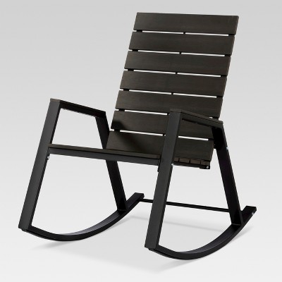 Outdoor rocking chairs Bryant Faux Wood patio rocking chair - black - project 62 ™: GEKQXIF