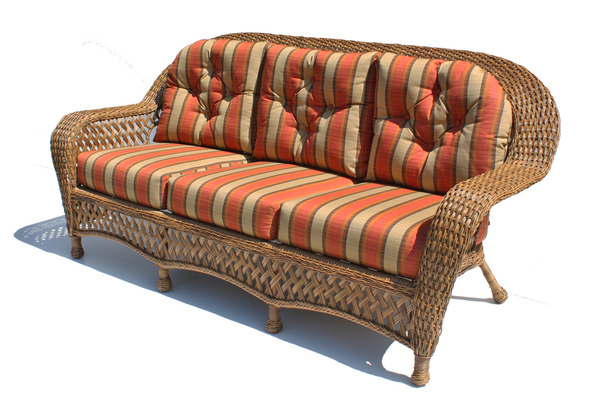 Outdoor wicker sofa - montauk in nature SRDNQXU