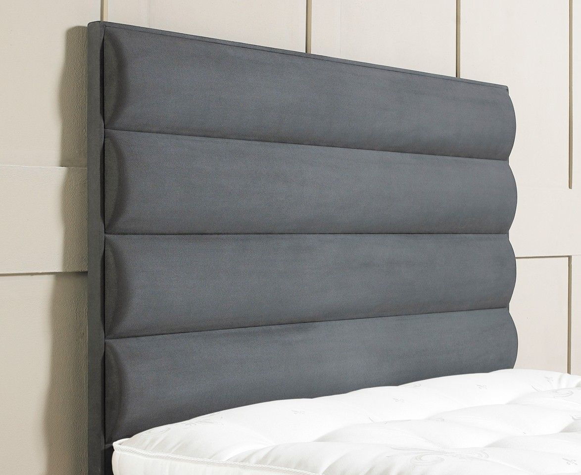 upholstered headboard tubes upholstered #headboard.  horizontal pipe sections that project a soft, deeply padded effect.  USAVFQQ