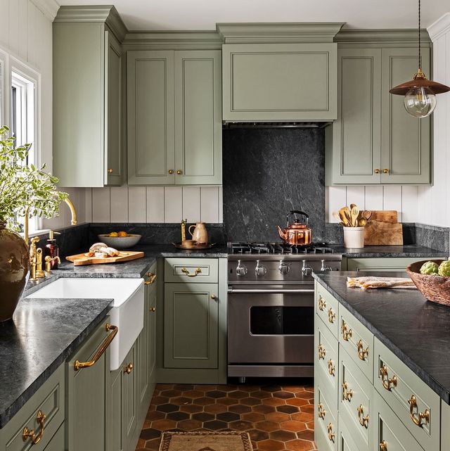 15 Best Ideas For Green Kitchen Cabinets - Top Green Colors For ...