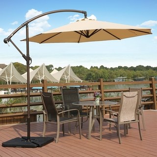 patio umbrellas weller 10 ft offset, self-supporting hanging patio umbrella by westin outdoor MABSPVG