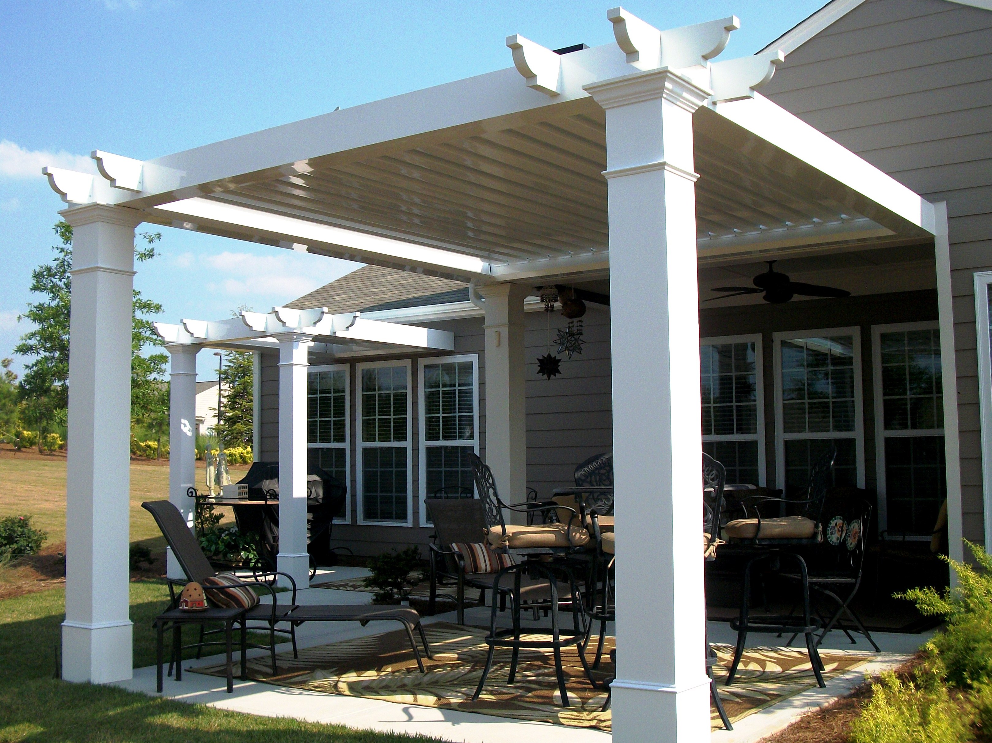 Terrace roof architecture great pergola kits with garden furniture on roof tree structure KUXDNCJ