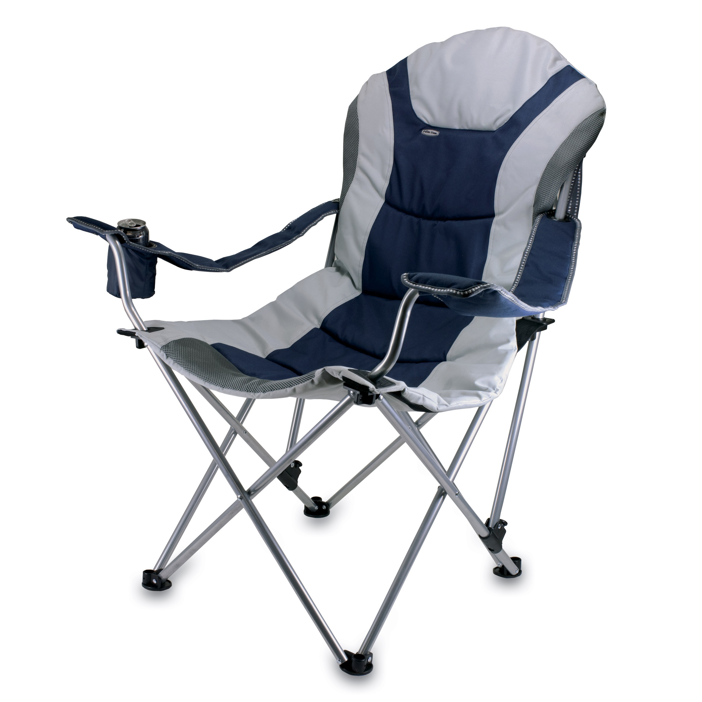 Reclining picnic chair, navy and gray CZSYMBQ