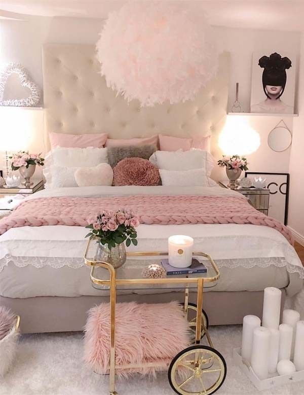Pink and fluffy bedroom design ideas for 2019 |  Pink bedroom.
