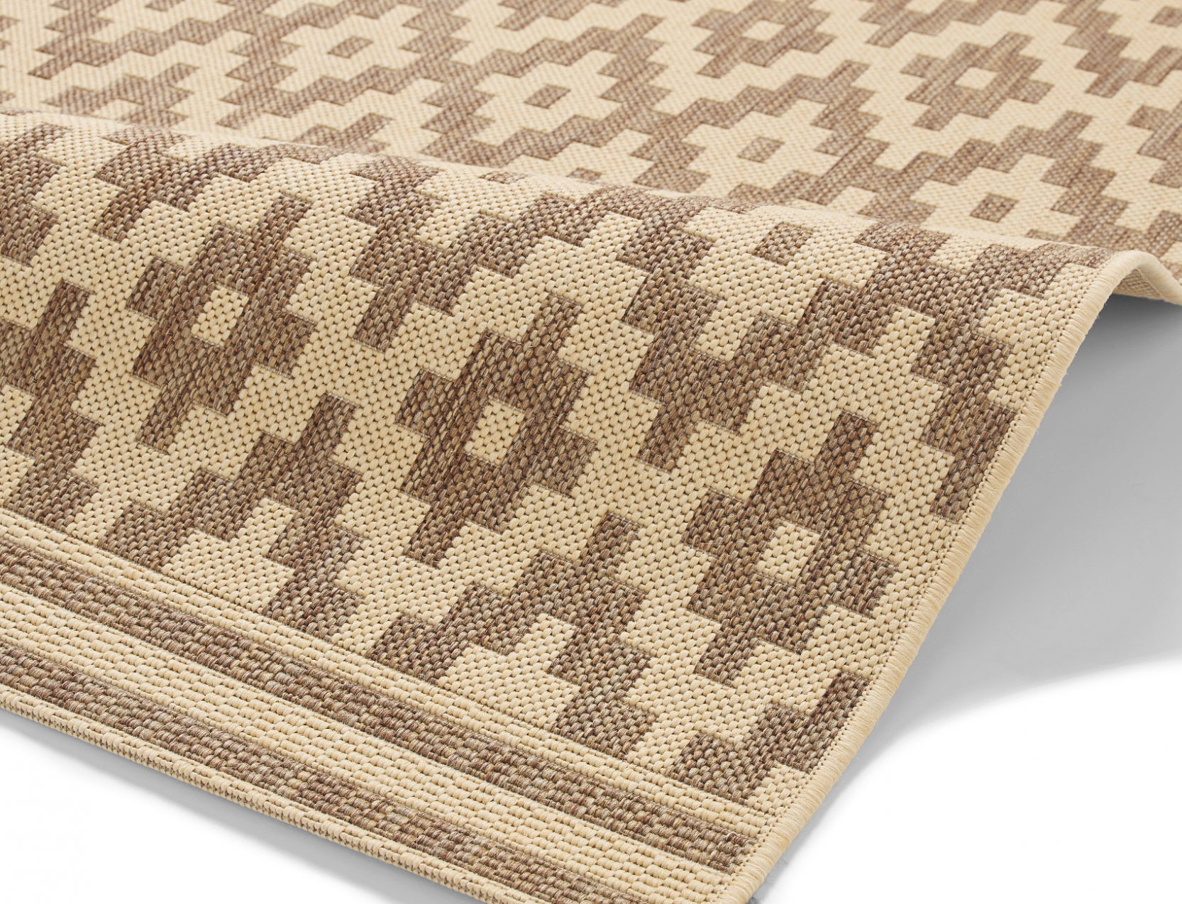 Polypropylene carpets Diamond design carpet, hard-wearing flat woven polypropylene, dirt-repellent in accordance with ZFBAGWN