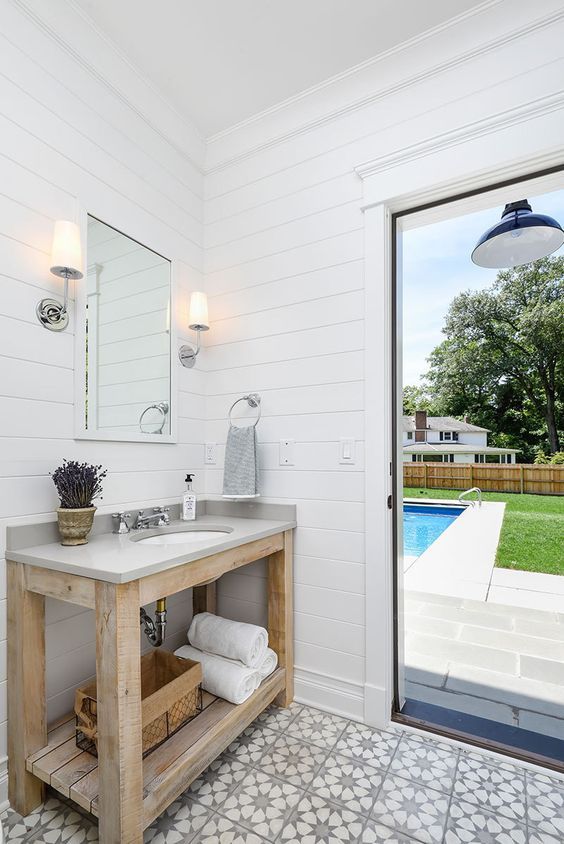 Would you like to create a functional #bathroom away from the pool area?  We.