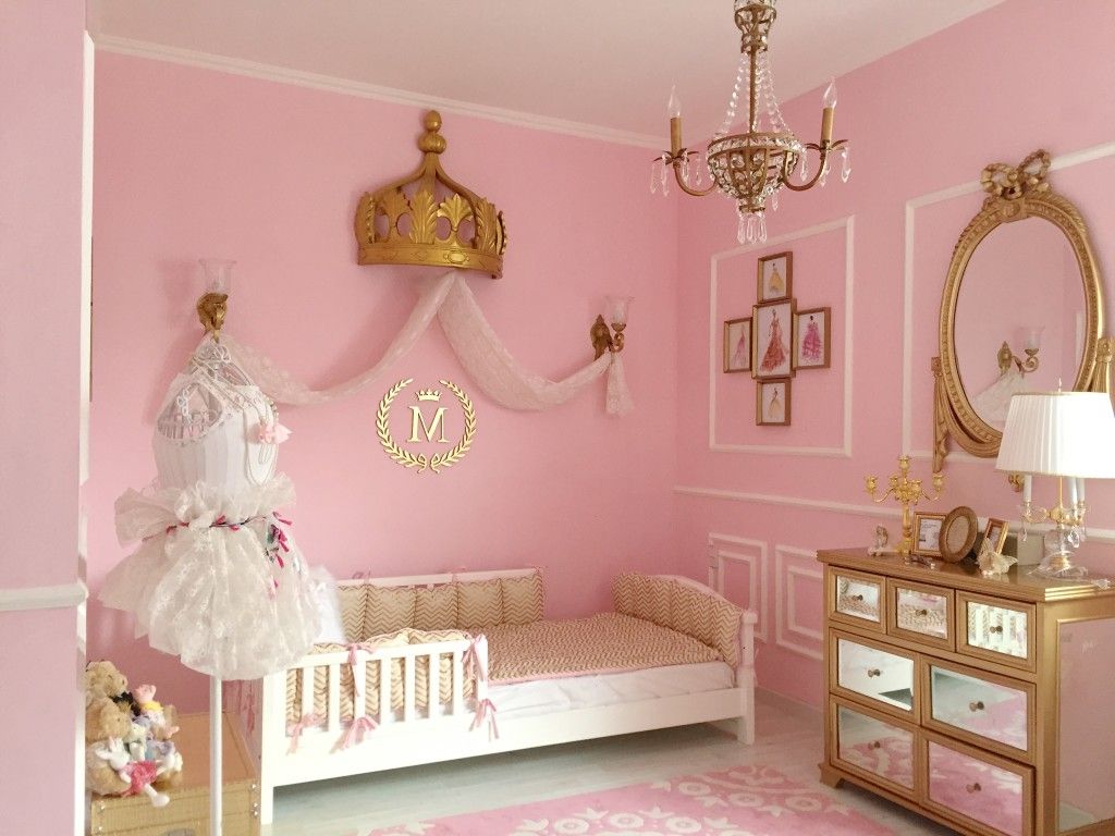Princess bedroom ideas pink and gold classic toddler room - so chic!  VPDHOCO