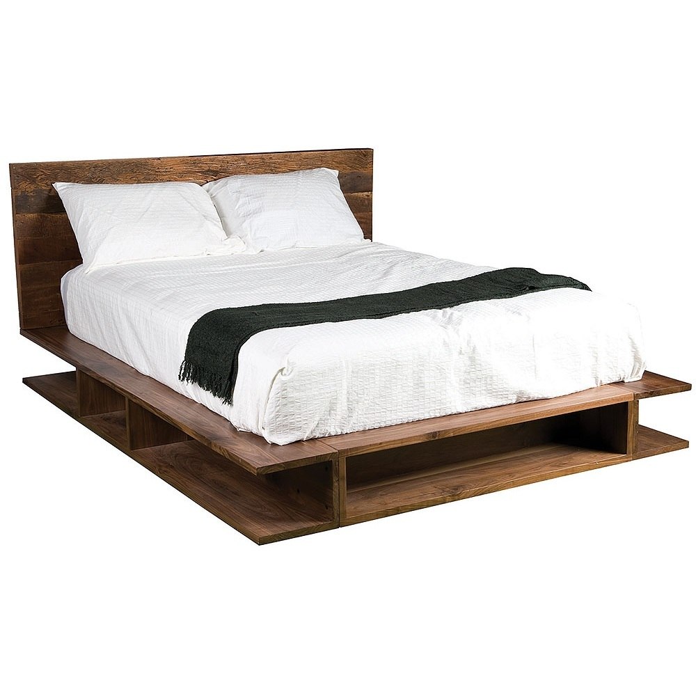 Queen size bed frame Bina Bonnie King size bed - rustic platform bed frame made of reclaimed wood SFAKOSD