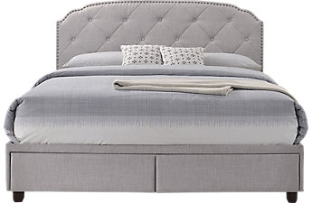 Queen-size bed frame Narmoore gray queen-size bed RMRJDWT