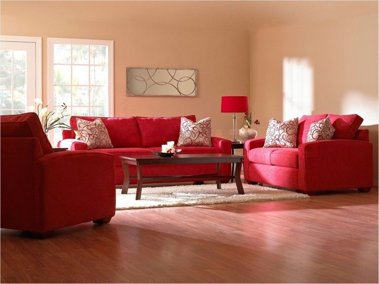 40 best cozy living room decorating ideas |  Red couch living room.