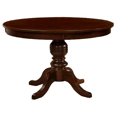 Round table top with base dining table wood / cherry brown - furniture from VGAFCTZ