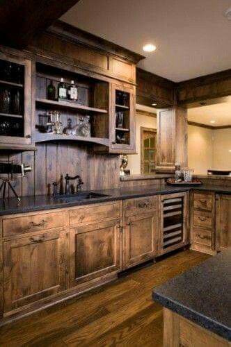 Rustic Kitchen Design Ideas |  Rustic kitchen cabinets, rustic.