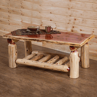 rustic wood furniture Wildwood Rustic red cedar coffee table UUDVAWH