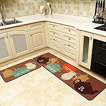 Seamersey home and kitchen carpets 2 pieces 4 sizes of decorative non-slip rubber SOFXVNZ
