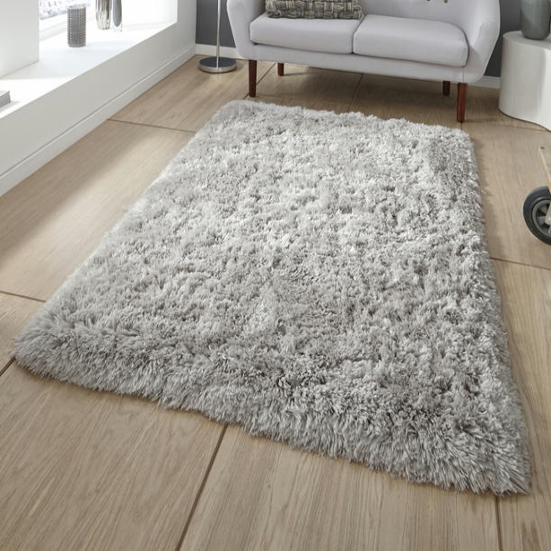 Shaggy rug, polar gray, hand-tufted shaggy rug RQBBBRW