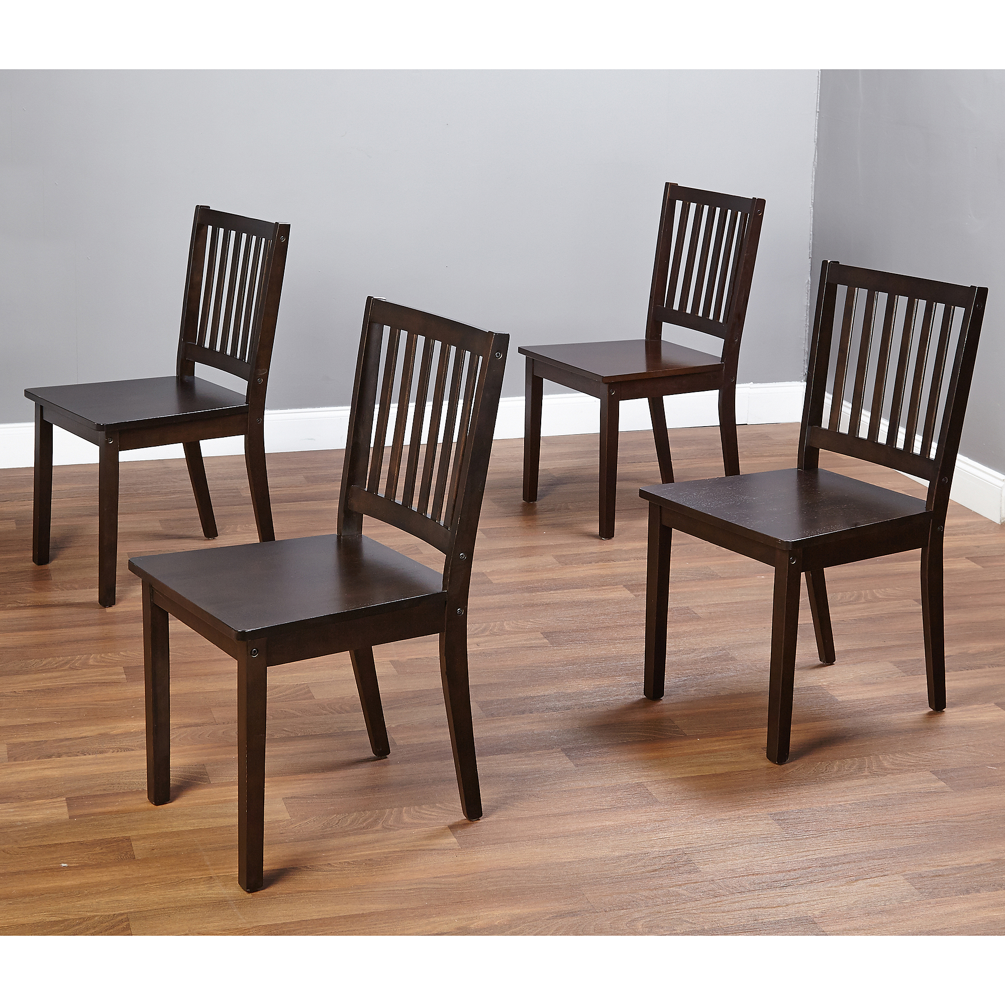 Shaker dining chairs, set of 4, espresso - walmart.com MTPKOUN