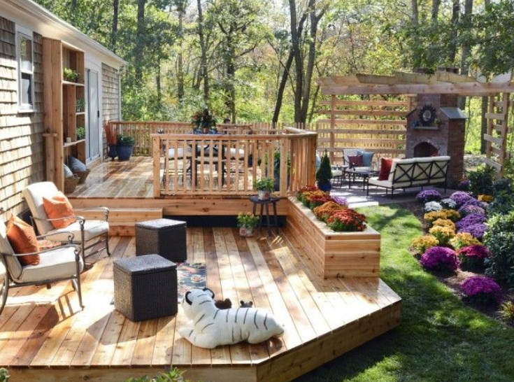 small decking ideas for small backyards XHGUVGL