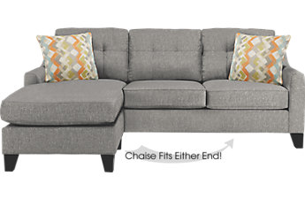 Sofa bed Cindy Crawford Home Madison Place gray 2-section sofa bed BUSJGBU
