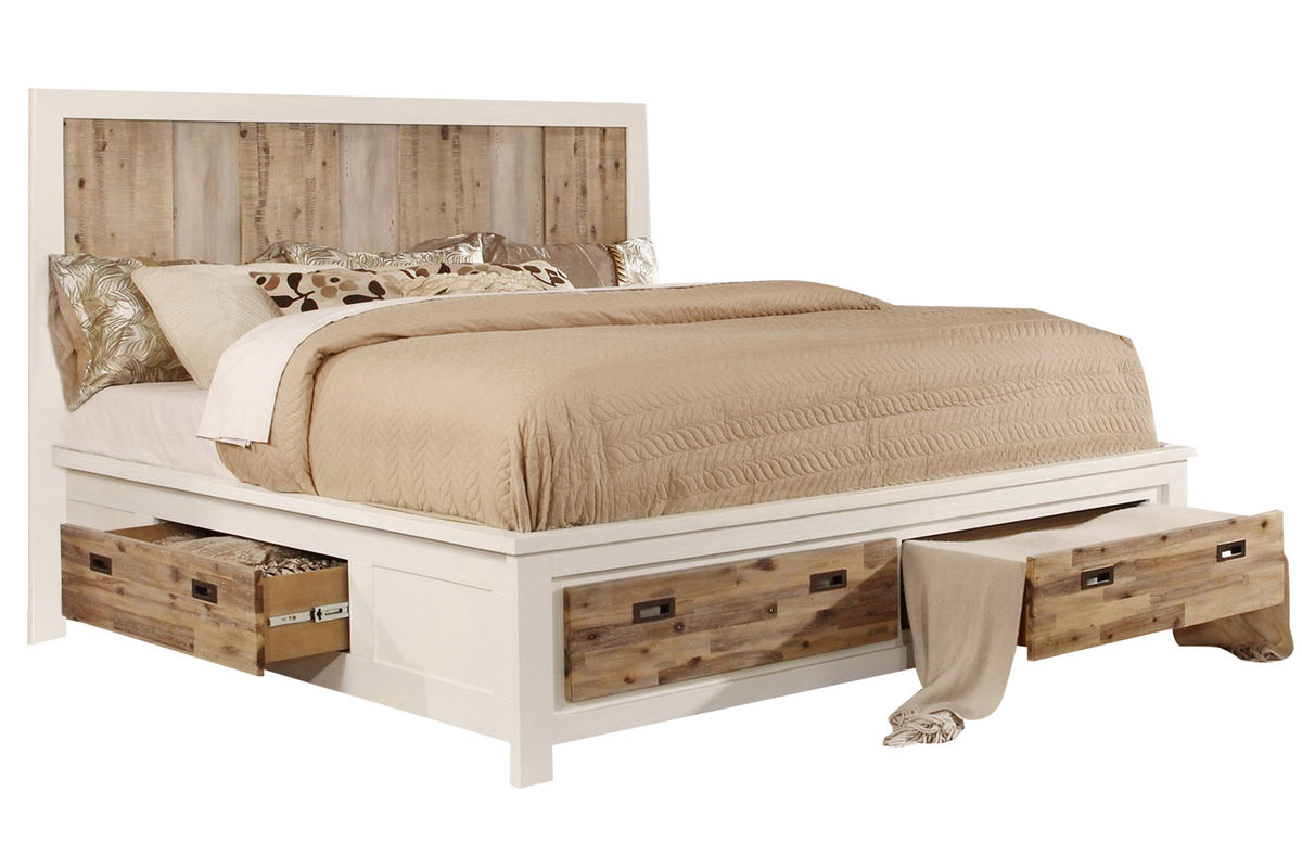 Bed with storage space Western bed Queen-size bed with storage space from gardner-white furniture REKCEPH