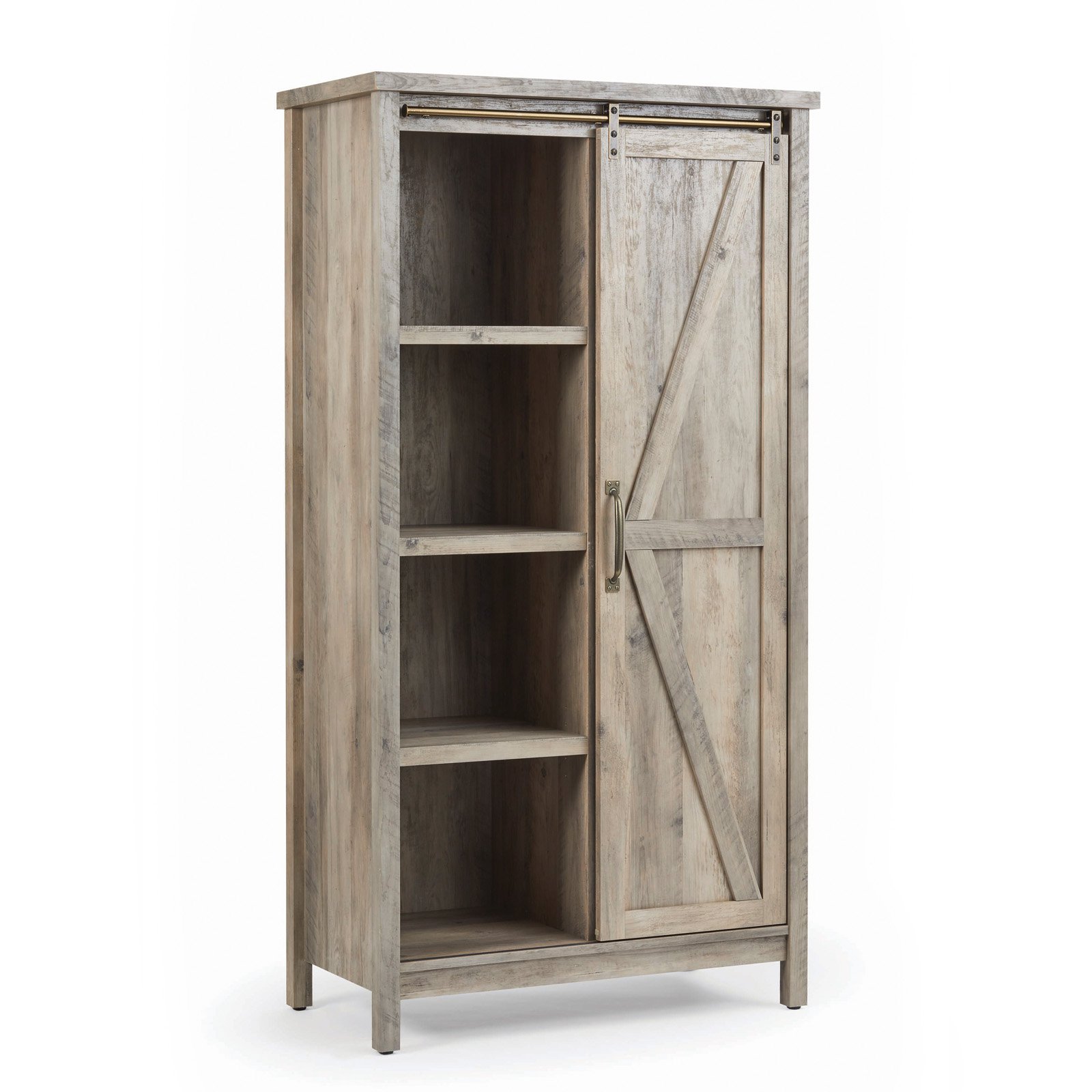 Storage Cabinets Better Homes and Gardens Modern Farmhouse Storage Cabinet, Rustic Gray Finish YSEHWHU