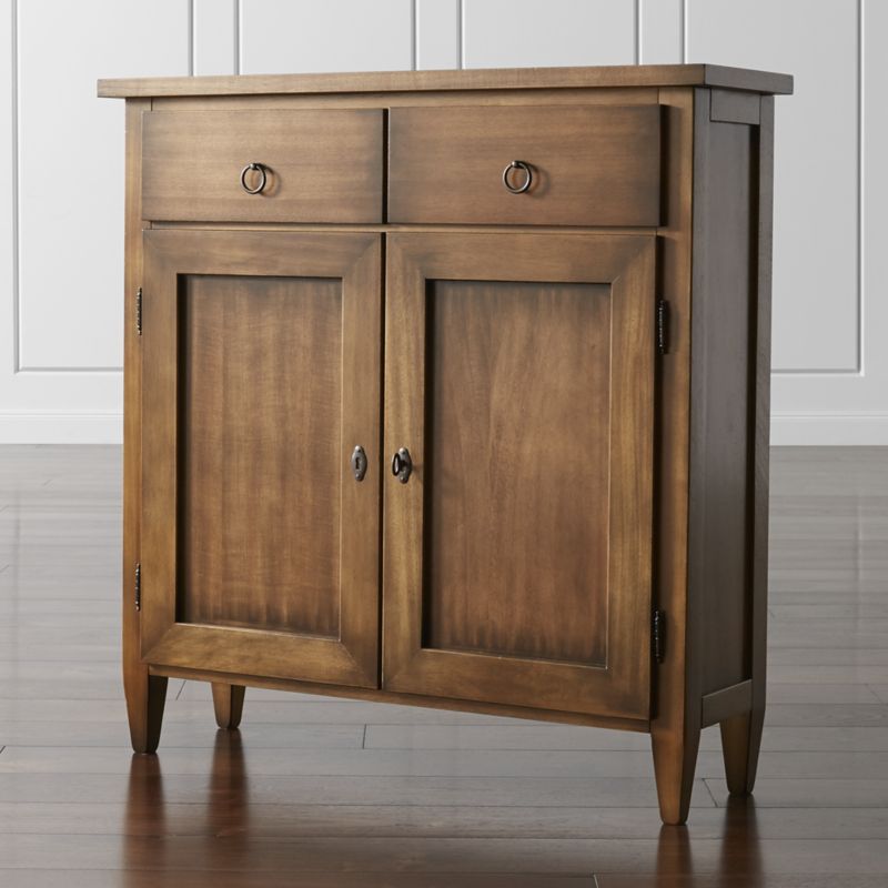 Storage Furniture Stretto Nero Noce Cabinet + Reviews |  Box and barrel NFOLHYE